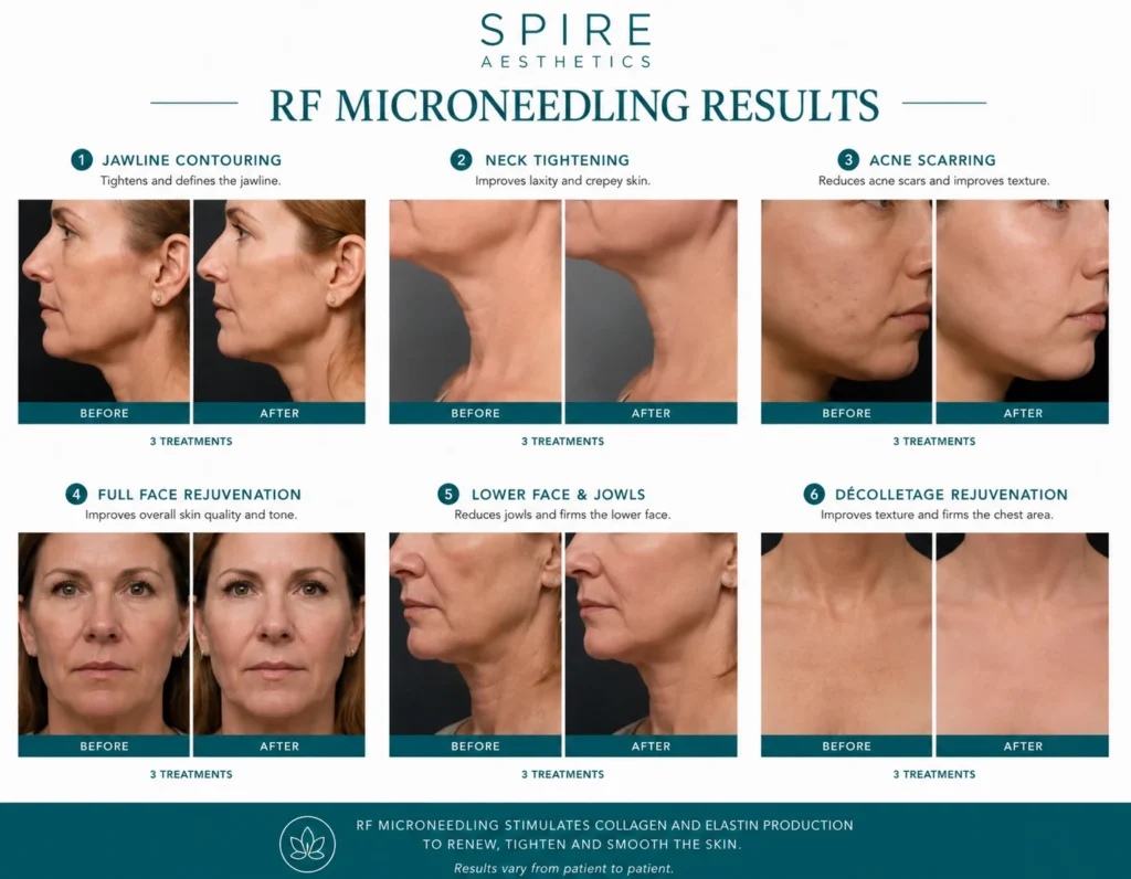 RF Microneedling Skin tightening Wootton Bassett results