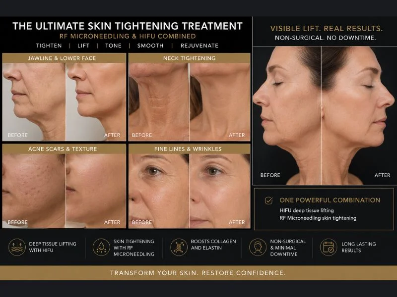 Results of combined treatment for the ultimate skin tightening treatment Wootton Bassett